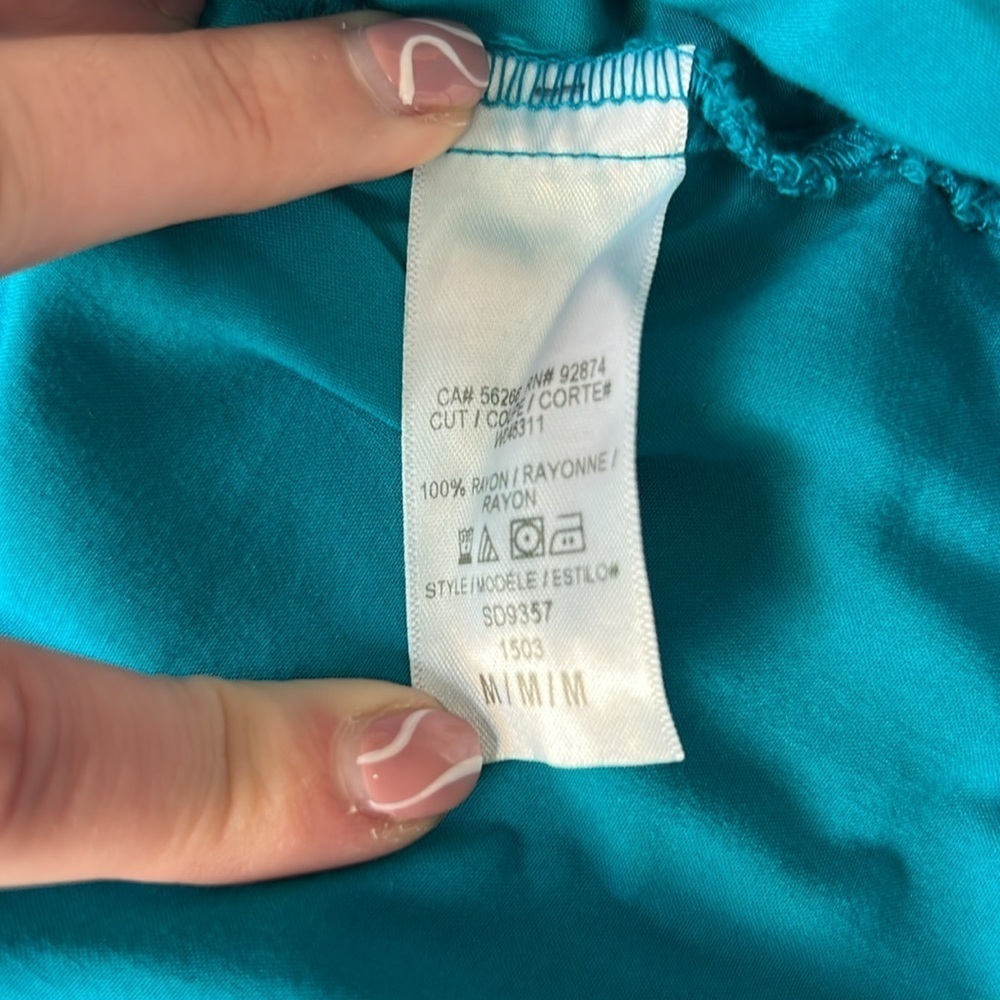 Splendid Dress Blue Green Flowy Maxi Dress Size Medium Sleeveless - Picture 8 of 12